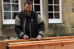 Alan Mackintosh of Logical Buildings created an entire frame for a building to be used at Logie Steading Farm & Garden Shop over the course of the weekend (in wood from Logie TImber of course)
