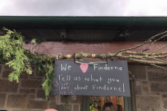 The Finderene Development Trust stand - asking people about their experiences of the area and explaining more about what they do