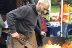 Michael Job of Black Ox demonstrating traditional blacksmithing techniques