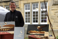 John of Spindrift of Tomintoul with his 'Off the Wall' handmade wooden wall art