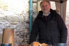 Tony Nicol with some of his wonderful handturned wooden bowls