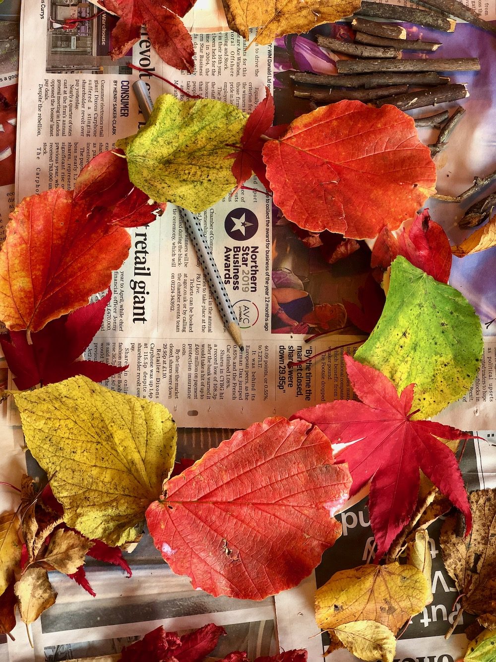 autumn craft leaf wreath