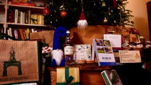 Logie Steading Christmas gifts around the tree