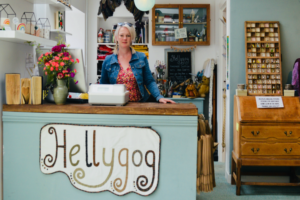 The Hellygog Shop at Logie Steading with owner Jude Simms